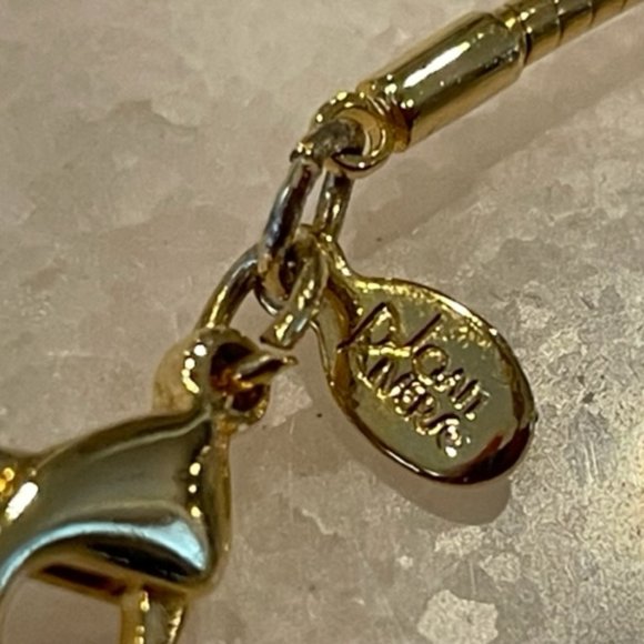 Vintage Joan Rivers gold tone collar necklace-Faux Amethyst stone - Picture 6 of 7